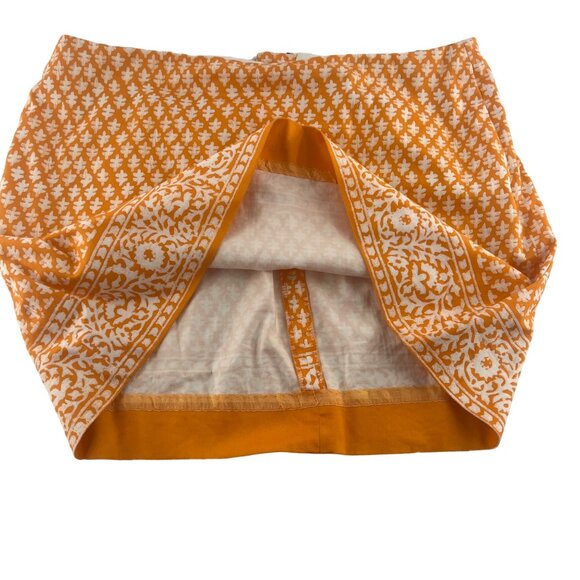 J. Crew Stretch Skirt Women's size 10 Orange with Pockets - Picture 2 of 7